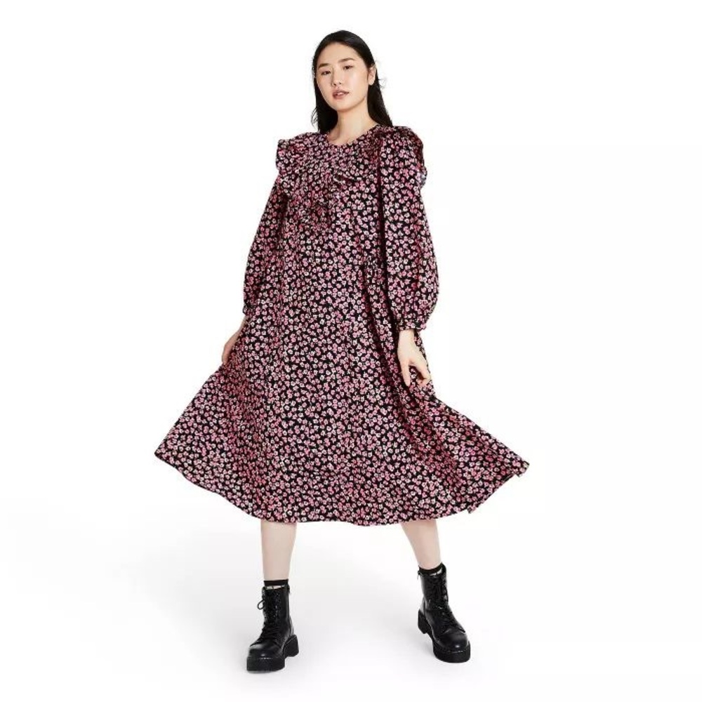 💗 SANDY LIANG x TARGET 🖤 Floral l/s dress - Medium